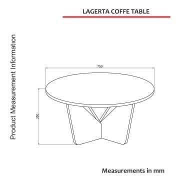 Lagerta Orta Sehpa Siyah Mermer - Siyah