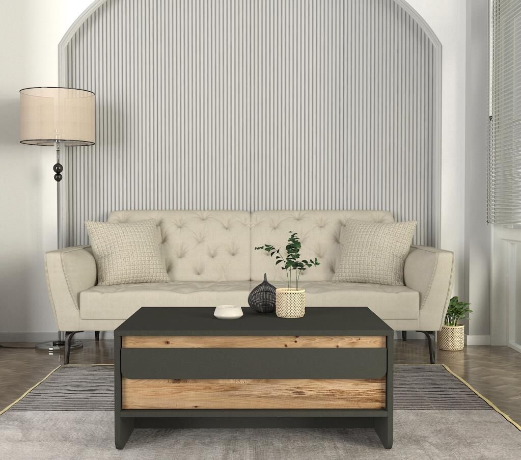 Maggie Orta Sehpa Antrasit - Atlantikçam