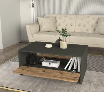 Maggie Orta Sehpa Antrasit - Atlantikçam