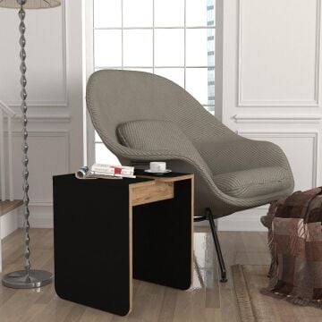 Gieza Yan Sehpa Siyah-Atlantikçam