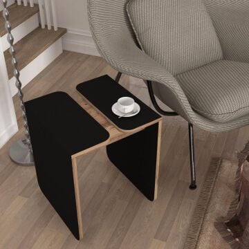 Gieza Yan Sehpa Siyah-Atlantikçam