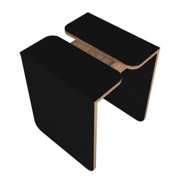 Gieza Yan Sehpa Siyah-Atlantikçam