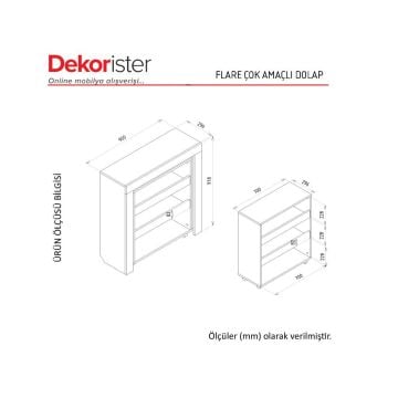 Flare Çok Amaçlı Dolap Beyaz