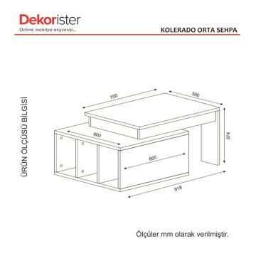 Kolerado Orta Sehpa Kumtaşı - Traverten