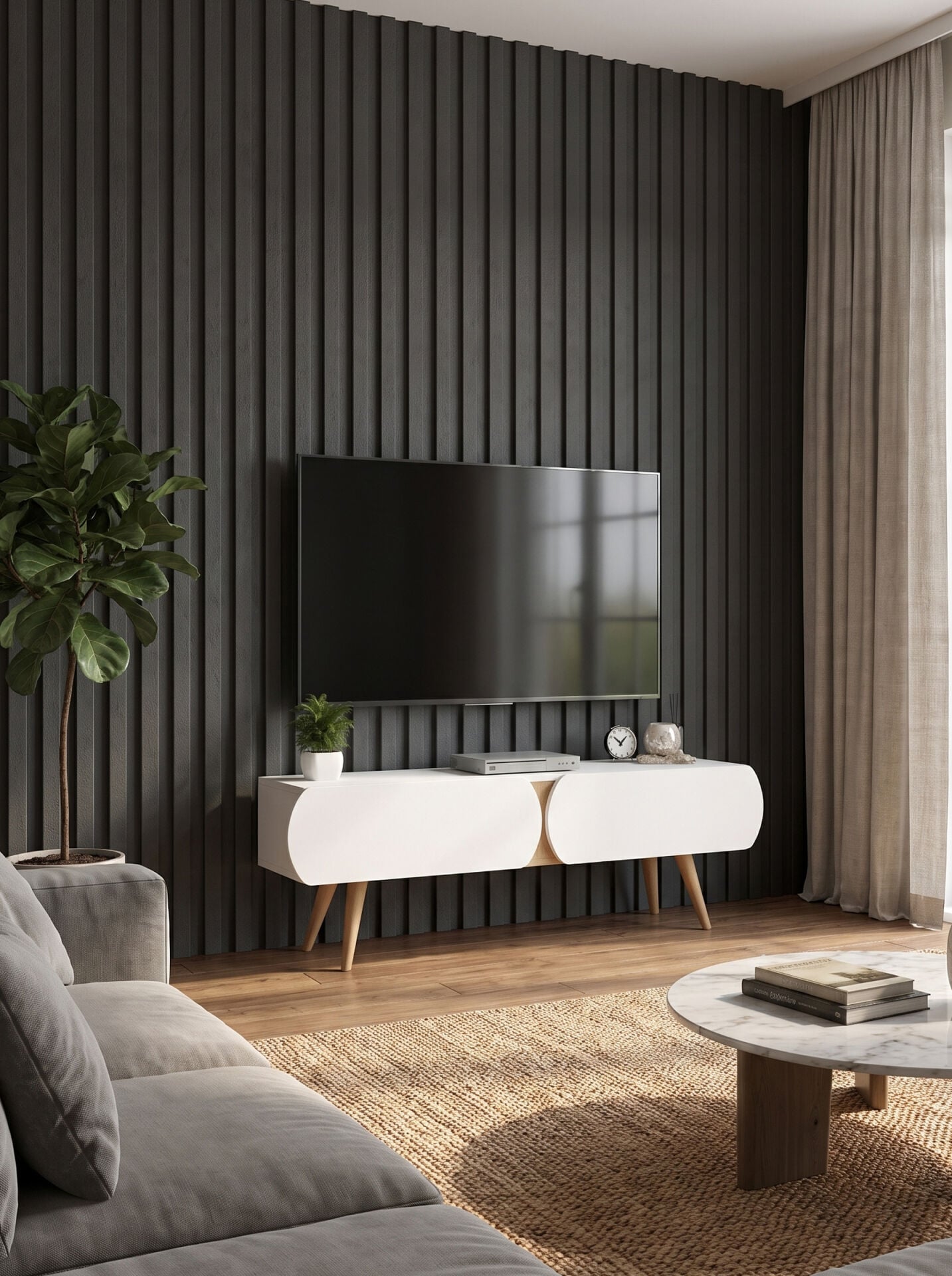 Elody Tv Ünitesi 120 cm Beyaz - Sepet