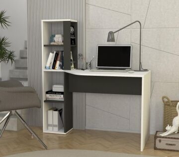 Gemini Çalışma Masası Beyaz - Antrasit