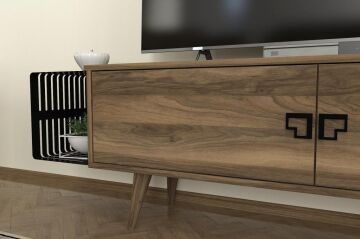 Oltre Tv Ünitesi Ceviz - Siyah