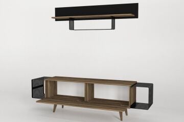 Oltre Tv Ünitesi Ceviz - Siyah