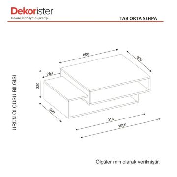 Tab Orta Sehpa Beyaz-Ceviz