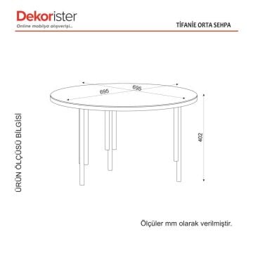 Tiffanie Orta Sehpa Antrasit