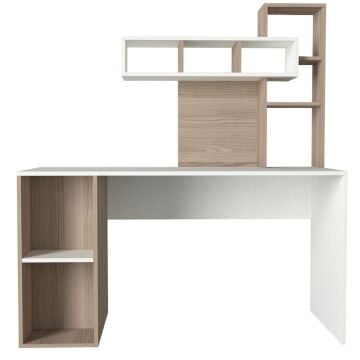 Coral Kitaplıklı Çalışma Masası Beyaz-Cordoba