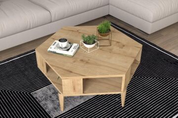 Kipera Geometrik Orta Sehpa Safir