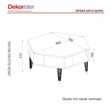 Kipera Geometrik Orta Sehpa Safir