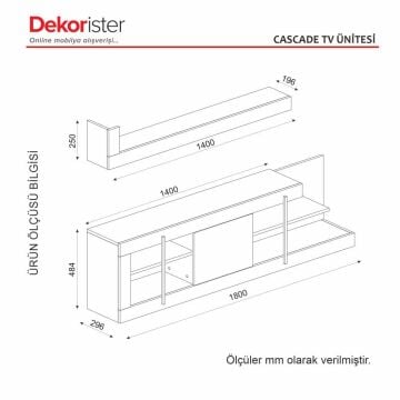 Cascade Tv Ünitesi Beyaz