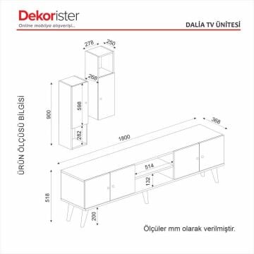 Dekorister Dalia Tv Ünitesi Cura-Nehirkumu