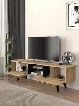 Dekorister Gemma TV Sehpası Sepet - Siyah
