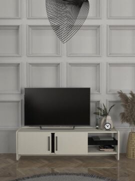 Venera Tv Sehpası Kumtaşı - Senkronsiyah 150 cm