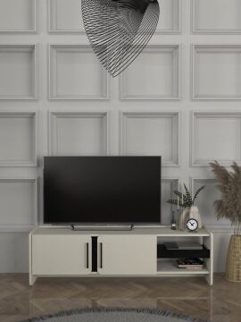 Venera Tv Sehpası Kumtaşı - Senkronsiyah 150 cm