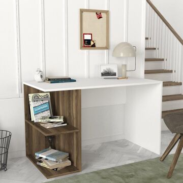 Elegance Çalışma Masası Beyaz-Ceviz