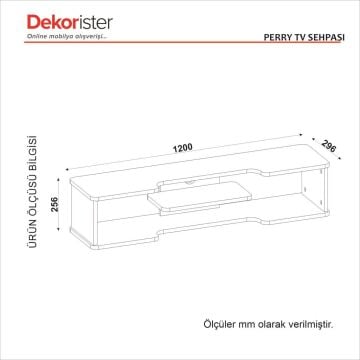 Dekorister Perry Tv Sehpası Beyaz 120 cm