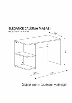 Dekorister Elegance Çalışma Masası Beyaz