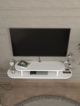 Koza Tv Sehpası Beyaz 120 cm