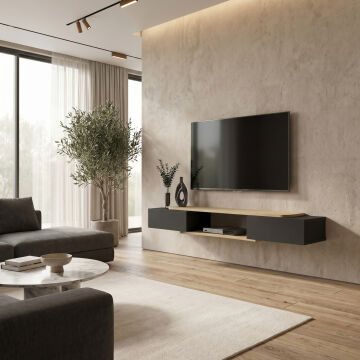 Glint Tv Sehpası Antrasit - Rota 150 cm