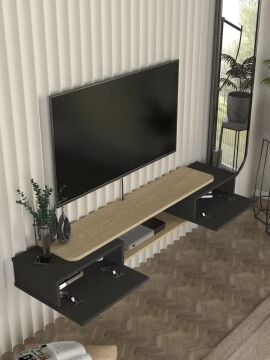 Glint Tv Sehpası Antrasit - Rota 150 cm