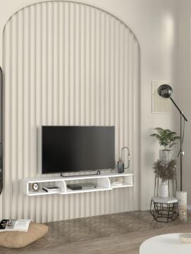 Leppo Tv Sehpası Beyaz 135 cm