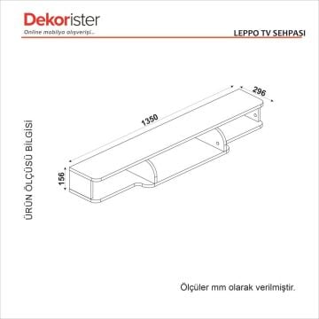 Leppo Tv Sehpası Beyaz 135 cm