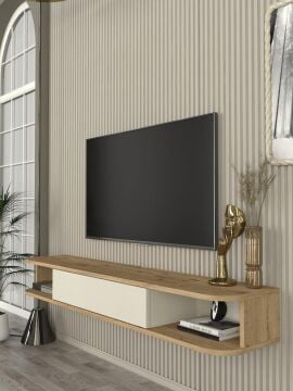 Cross Tv Sehpası Sepet - Kumtaşı 150 cm