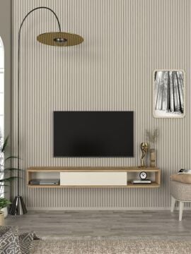 Cross Tv Sehpası Sepet - Kumtaşı 150 cm