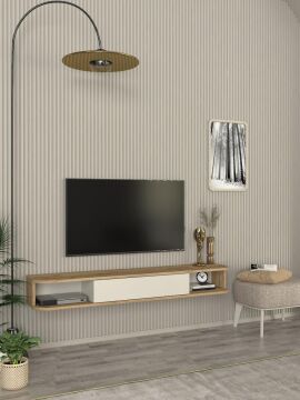 Cross Tv Sehpası Sepet - Kumtaşı 150 cm