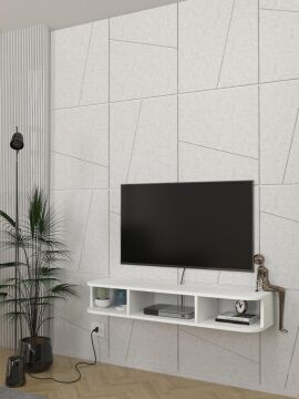 Bask Tv Sehpası Beyaz 120 cm