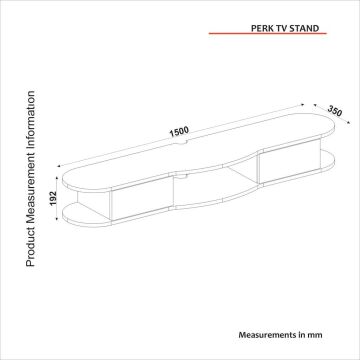 Perk Tv Stand Antrasit - Sepet 150 cm