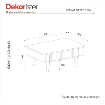 Gemma Orta Sehpa Sepet - Siyah