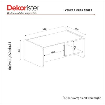 Venera Orta Sehpa Kumtaşı - Senkronsiyah