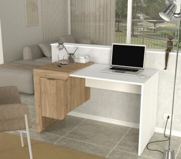 Dario Çalışma Masası Sepet - Beyaz