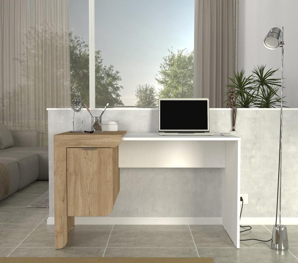 Dario Çalışma Masası Sepet - Beyaz