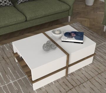 Plus Orta Sehpa BEYAZ-CEVİZ