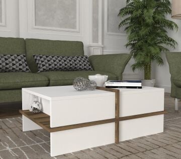 Plus Orta Sehpa BEYAZ-CEVİZ