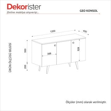 Geo Konsol Beyaz - Sepet