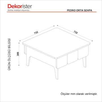 Pedro Orta Sehpa Antrasit - Rota