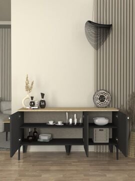 Pedro Konsol Antrasit - Rota 150cm