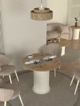 Dekorister Bohema Yemek Masası Aytaşı - Sepet 90cm