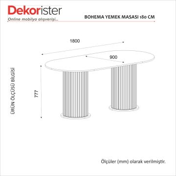 Bohema Yemek Masası Aytaşı - Sepet 180cm