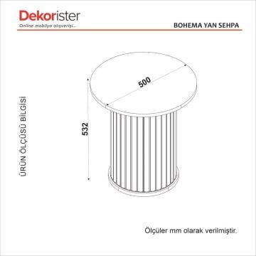 Bohema Yan Sehpa Aytaşı - Sepet