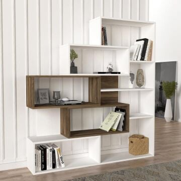 Marla Kitaplık BEYAZ-CEVİZ