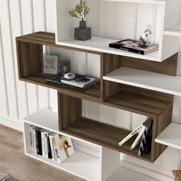 Marla Kitaplık BEYAZ-CEVİZ