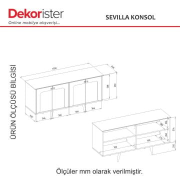 Dekorister Sevilla Konsol Kumtaşı - Traverten 150cm